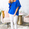 Parisian Vacation Shift Top in Royal Blue Image - 1