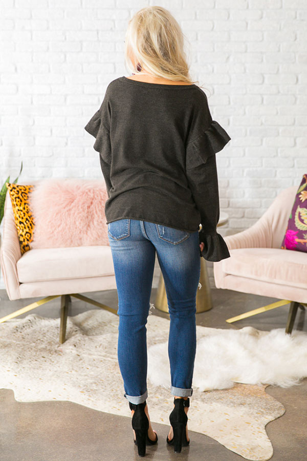 Ruffles In Rome Shift Sweater Image - 3