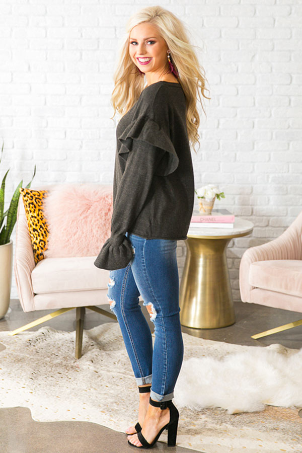 Ruffles In Rome Shift Sweater Image - 2