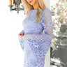 Hello Gorgeous Crochet Dress in Sky Blue Image - 1