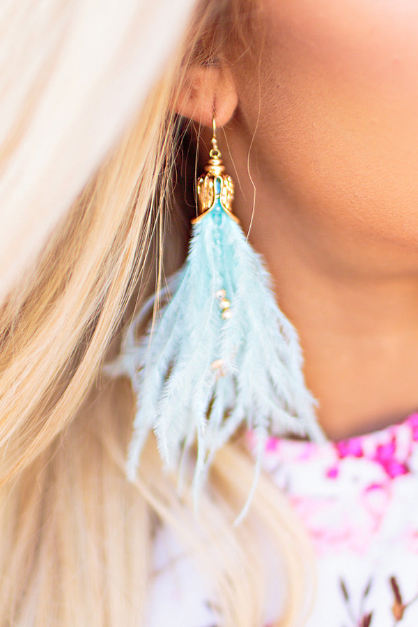 Playful In Paris Feather Earrings