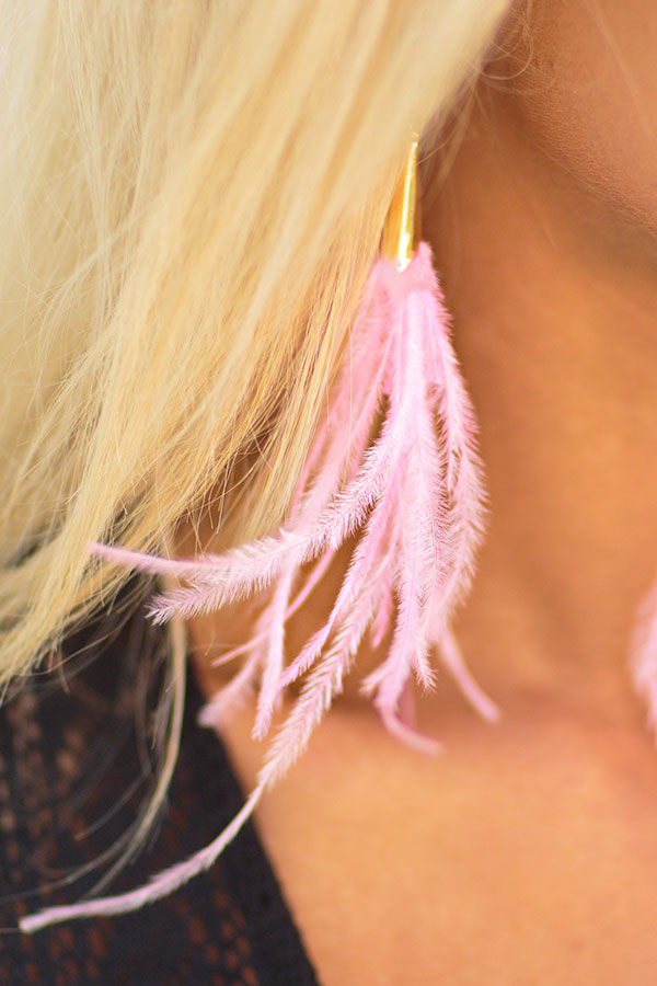 South Beach Party Feather Earrings