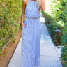 Cape Cod Crush Halter Seersucker Maxi Image - 1