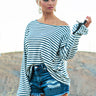Shore Thing Stripe Shift Top in Slate Image - 1