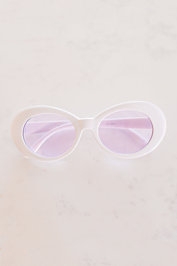 Poolside Pretty Sunglasses In Dusty Purple Image - 1