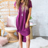 Paradise Found T-shirt Midi Dress in Purple Image - 1