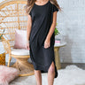Paradise Found T-shirt Midi Dress in Black Image - 1