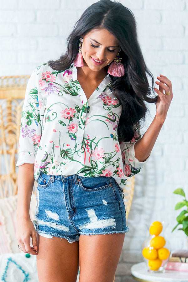Live A Little Floral Top Image - 1