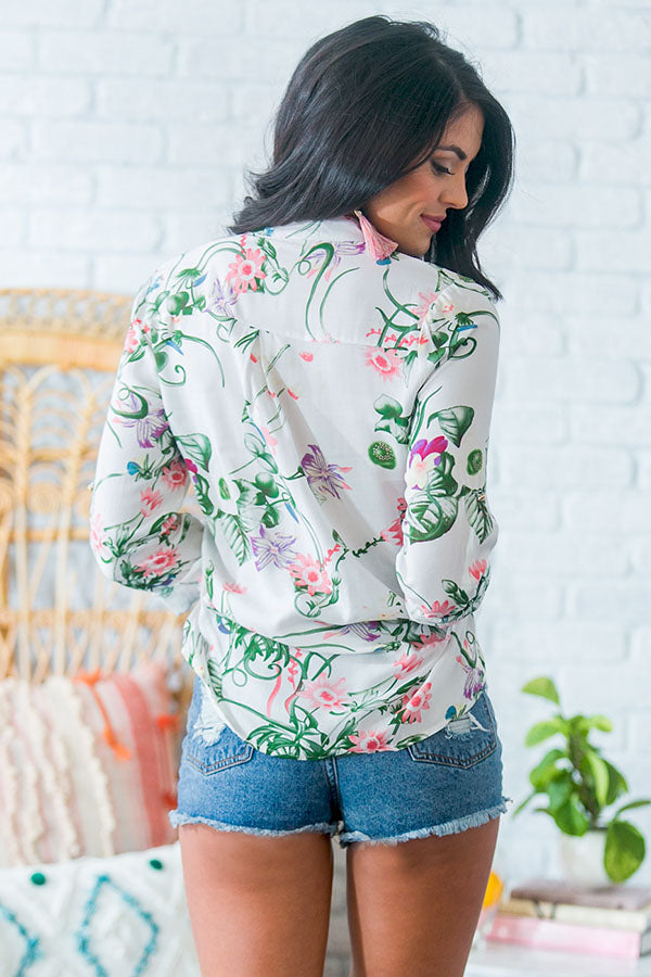 Live A Little Floral Top Image - 5