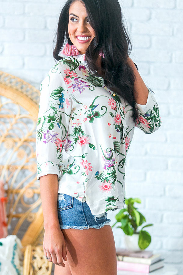Live A Little Floral Top Image - 4