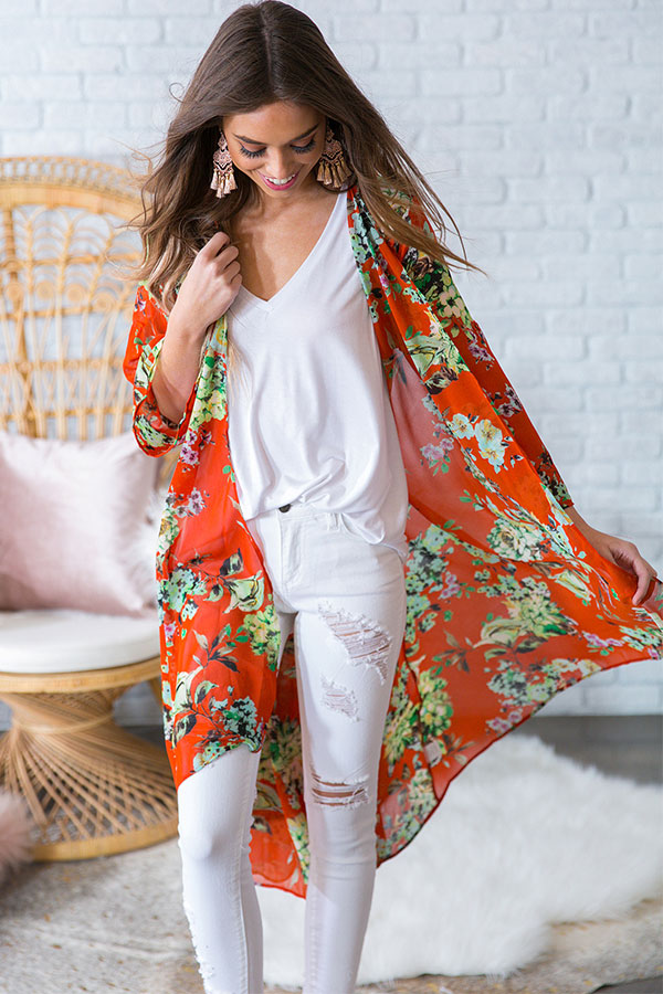 Botanical Garden Brunch Overlay in Tangerine Image - 2