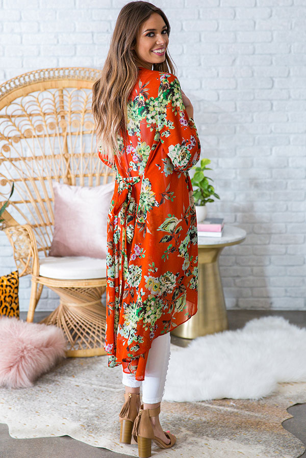 Botanical Garden Brunch Overlay in Tangerine Image - 4