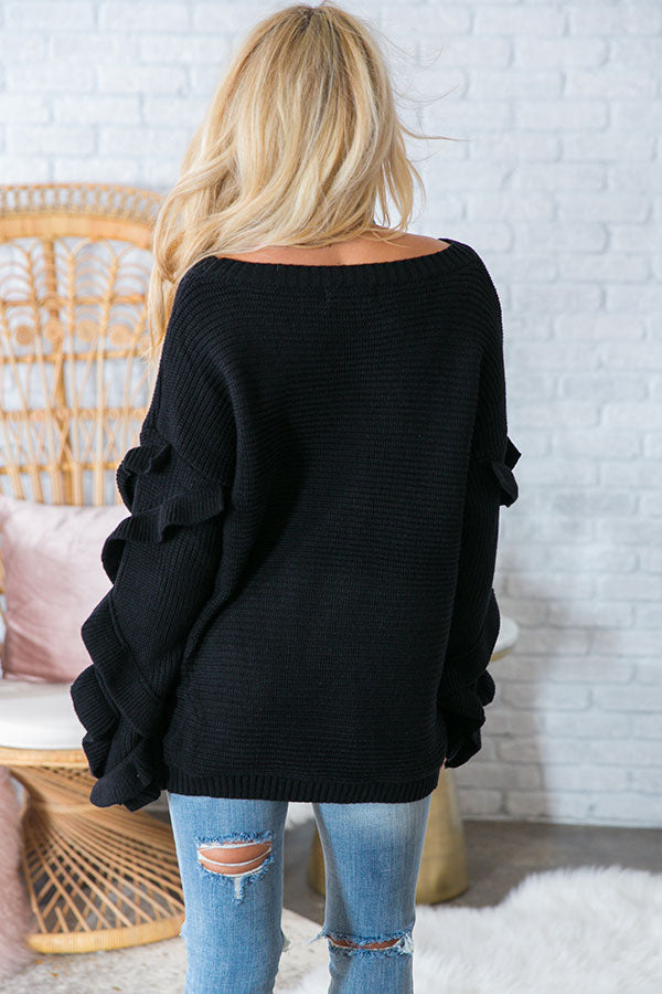 Cali Livin' Tunic Sweater In Black Image - 3