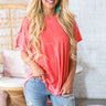 Beach Club Shift Tee In Coral Image - 1