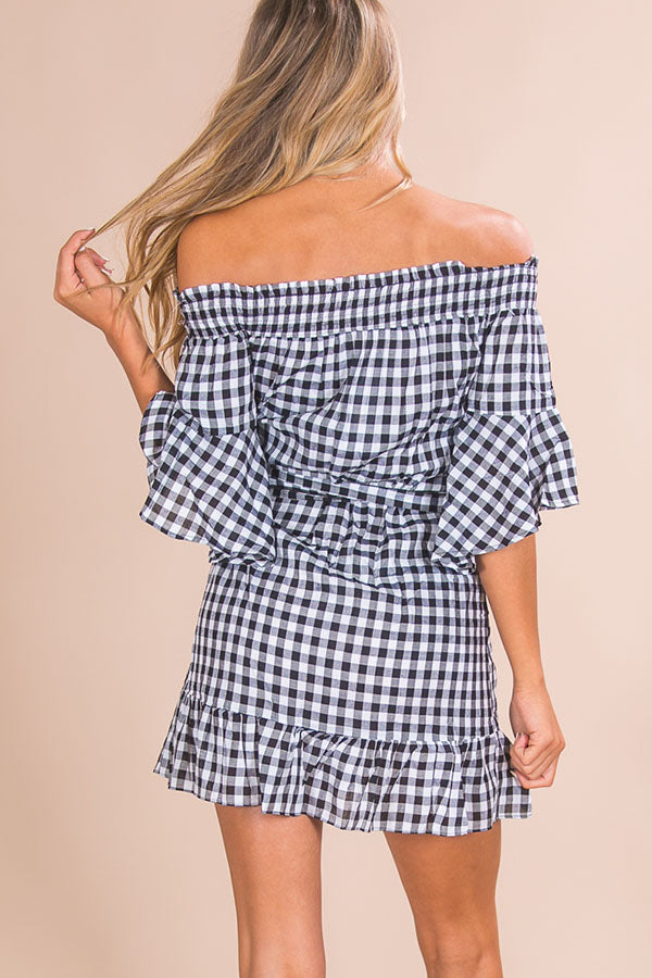 Picnic In Central Park Gingham Wrap Dress Image - 5