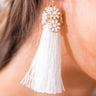 Living Out Loud Tassel Earrings In White Image - 1