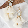 Lovely Lagoon Tassel Earrings In Ivory Image - 1
