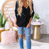 Chic Comforts Shift Top in Black Image - 1