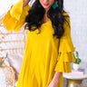 Feeling Vibrant Shift Dress In Marigold Image - 1