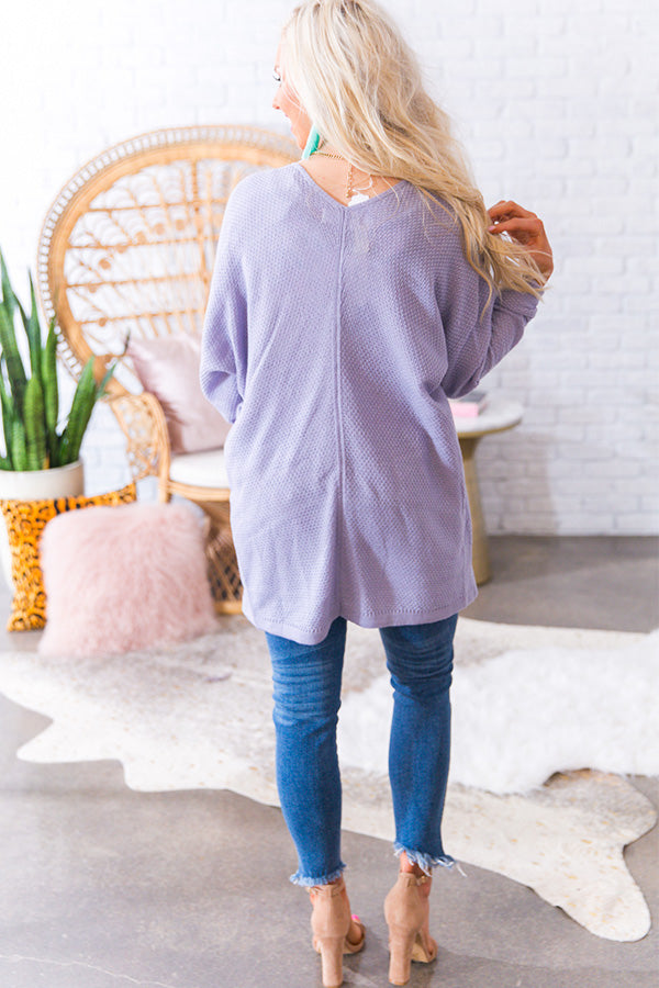 Cappuccino Kisses Knit Cardigan in Lavender Image - 4