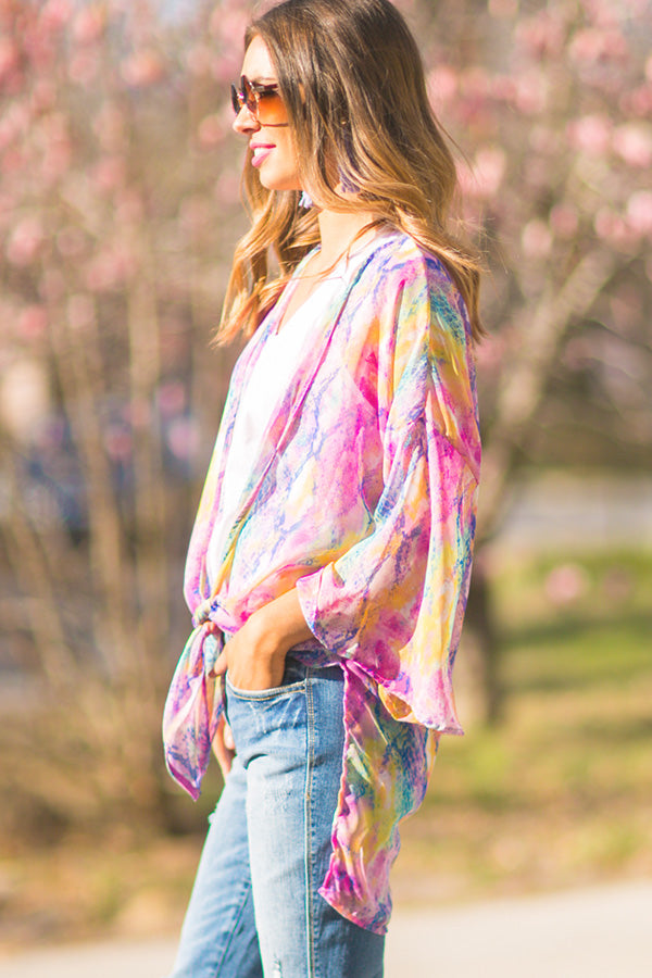 Cotton Candy Skies Snake Print Overlay Image - 4