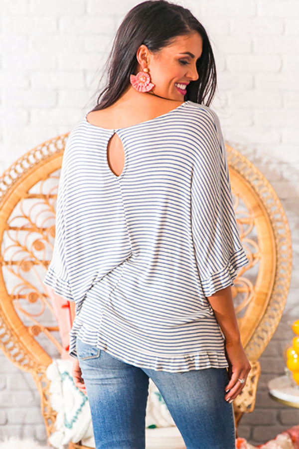 Ruffles and Romance Shift Top in Blue Image - 4