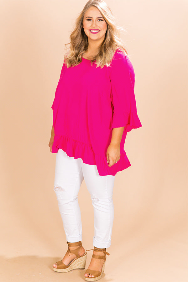 So Dreamy Shift Top in Hot Pink Image - 2