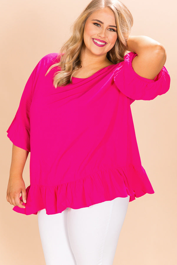 So Dreamy Shift Top in Hot Pink Image - 3