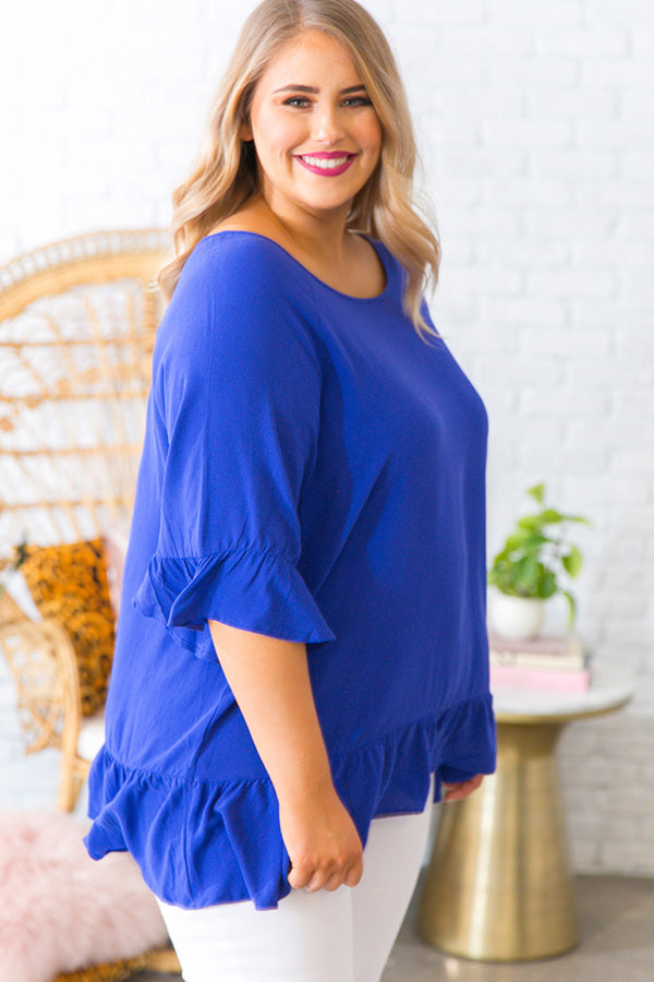 So Dreamy Shift Top in Royal Blue