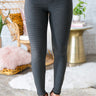 Manhattan Moto High Waist Legging in Charcoal Image - 1