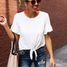 Brunching Babe Shift Top in White Image - 1