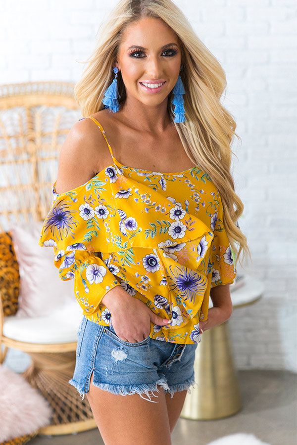 Sweet Charmer Floral Shift Top