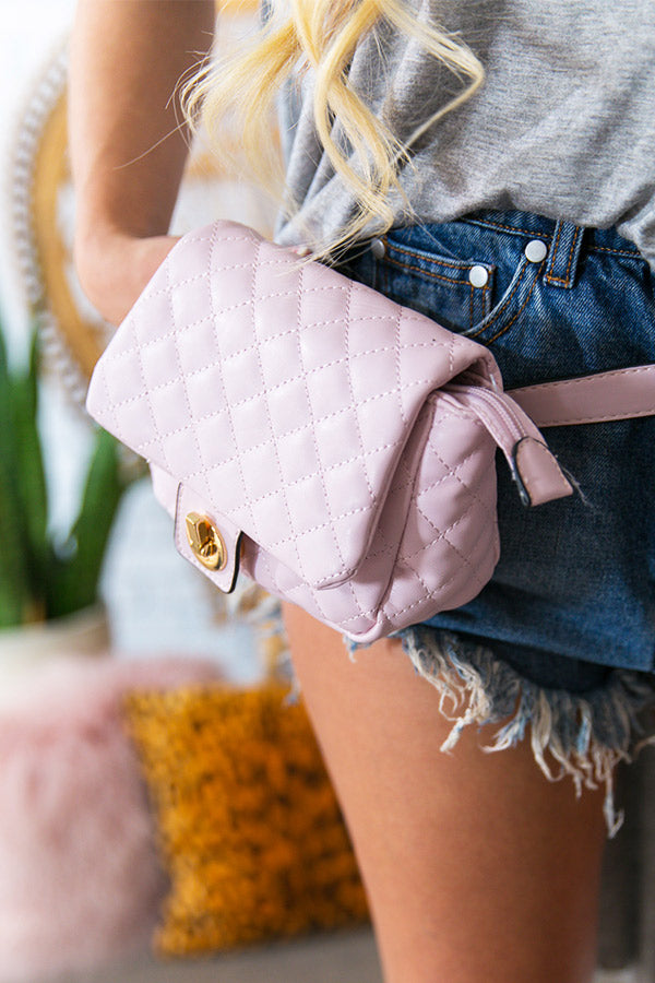 Chic In The City Belt Bag In Light Pink