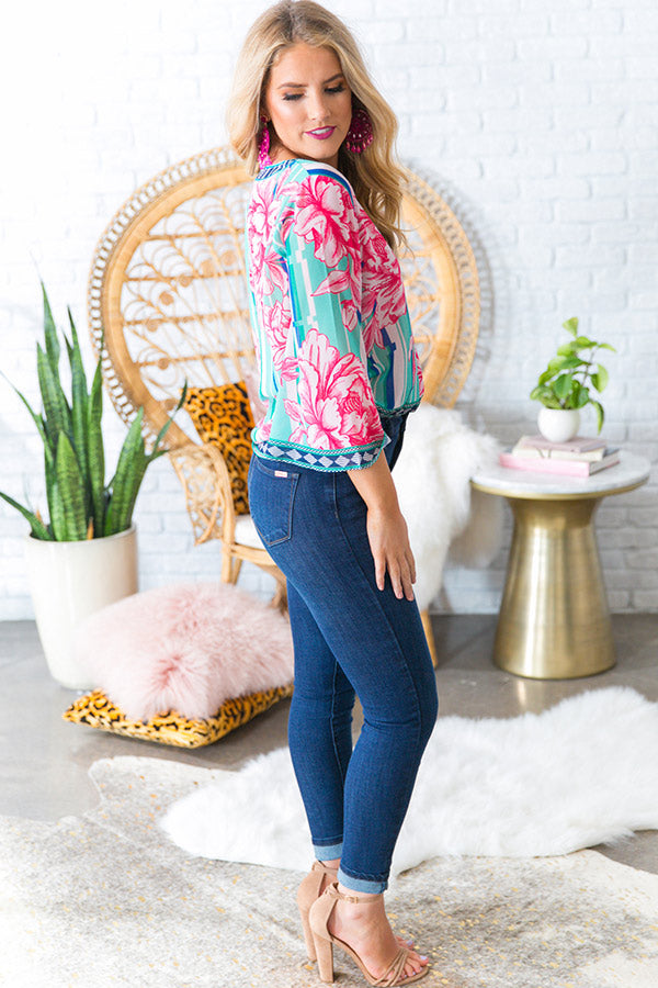 Juniper Floral Shift Top Image - 4