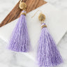 Effortlessly Lovely Tassel Earrings In Lavender Image - 1