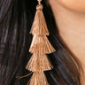 Love Song Tassel Earrings In Mocha Image - 1