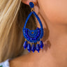 Made For Margaritas Earrings In Royal Blue Image - 1