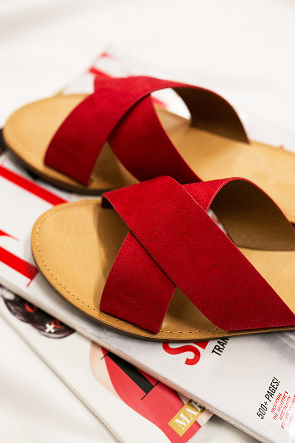 The Reese Sandal In Red Image - 2