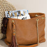 Hollywood Hills Tote Bag In Camel Image - 1