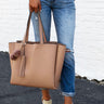 Feeling First Class Tote Bag In Taupe Image - 1