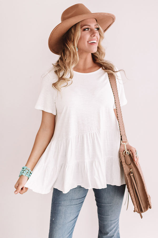 Brunch and Bubbly Shift Top in White Image - 3