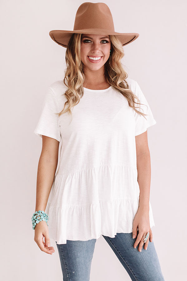 Brunch and Bubbly Shift Top in White Image - 1