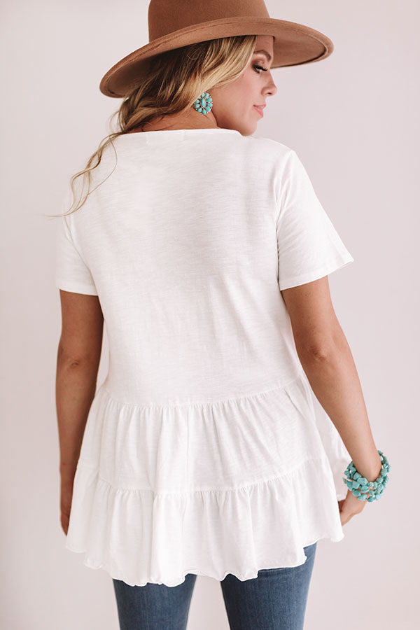 Brunch and Bubbly Shift Top in White Image - 4