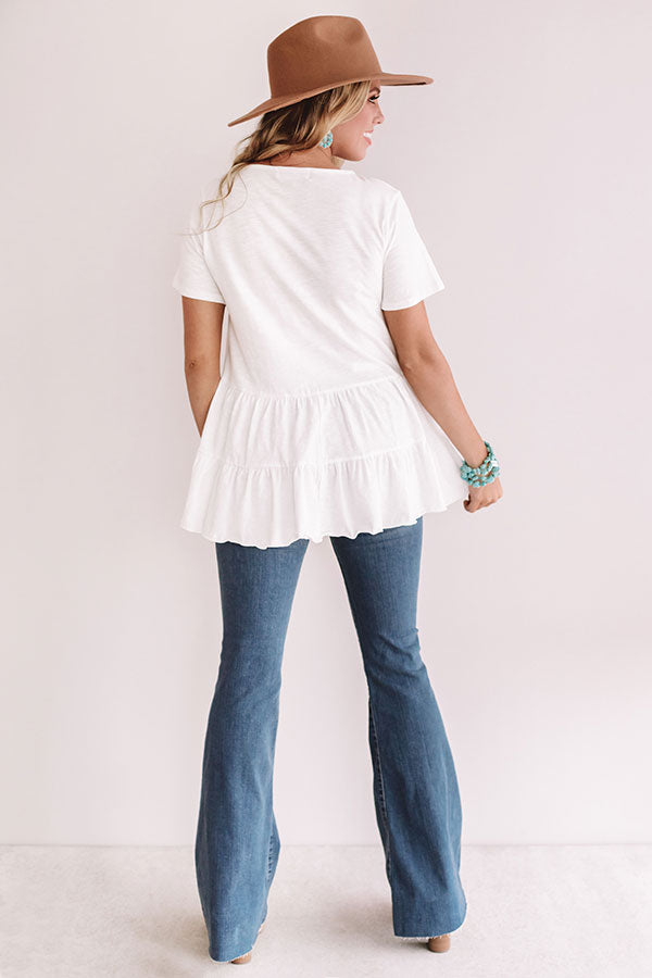 Brunch and Bubbly Shift Top in White Image - 5