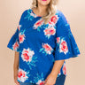 Floral Bliss Shift Top in Blue Image - 1