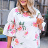 Floral Bliss Shift Top in White Image - 1