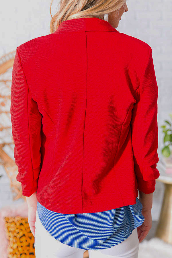 Office Goals Blazer in Red Image - 4