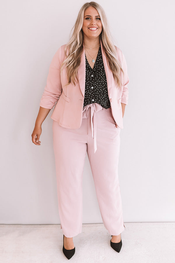 Conference Call Blazer in Blush Image - 1