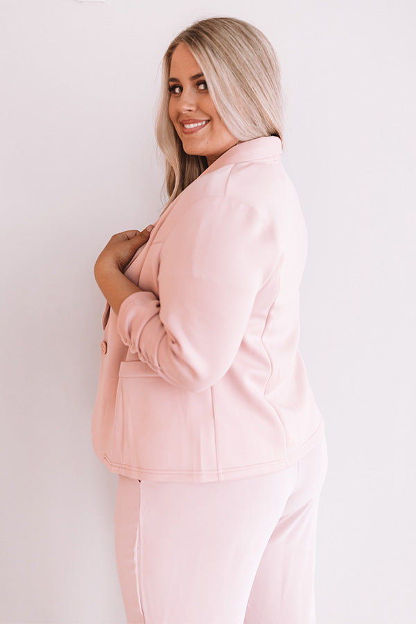 Conference Call Blazer in Blush Image - 3