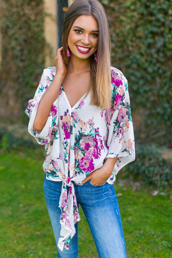 Floral Friendly Shift Top Image - 1